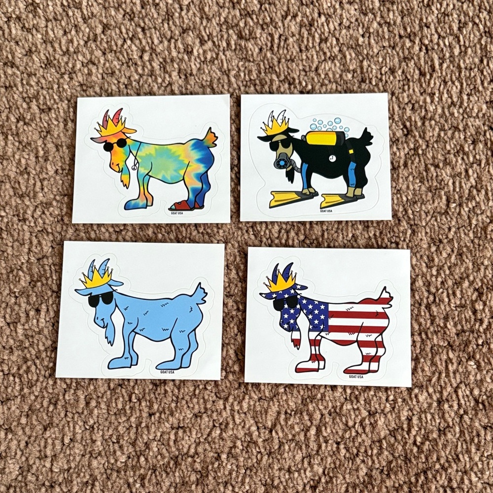 Colorful Goat Sticker Set